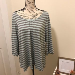 Sonoma striped 3/4 sleeve top. size XL